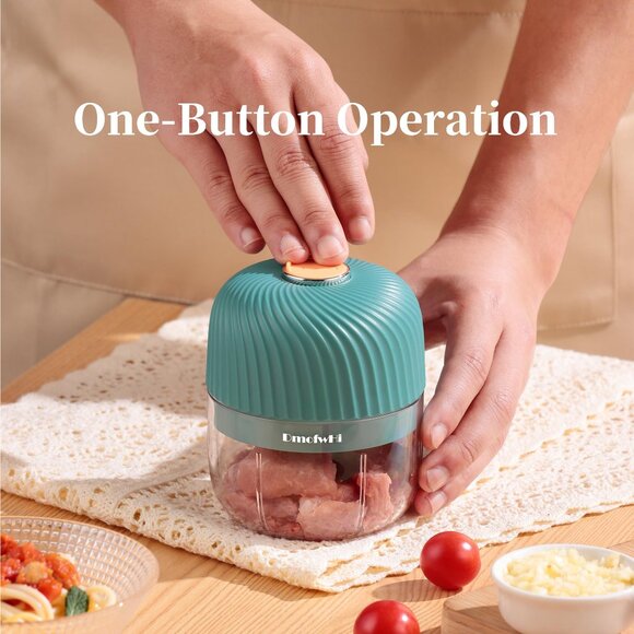 Cordless Electric Garlic Chopper | Mini USB Rechargeable Food Processor with Sta - Picture 2 of 8